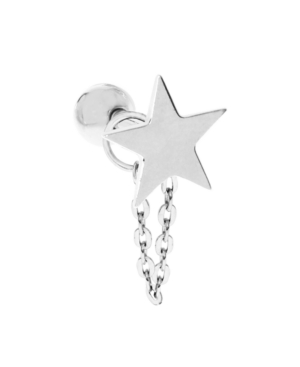 image of Bodifine 10K Gold Star Chain Tragus