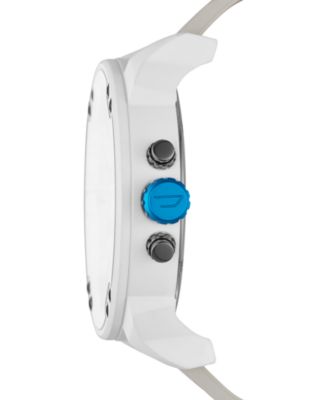 Men's Chronograph Mr. Daddy 2.0 White Leather Strap Watch 57mm 