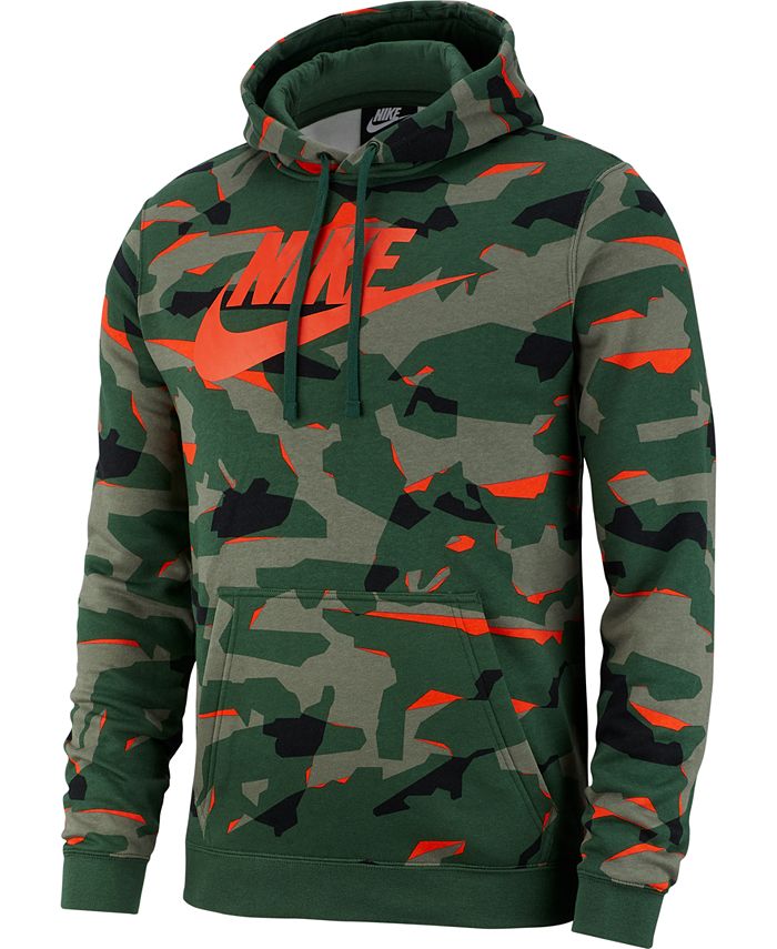Nike Men's Camo-Print Fleece Hoodie - Macy's
