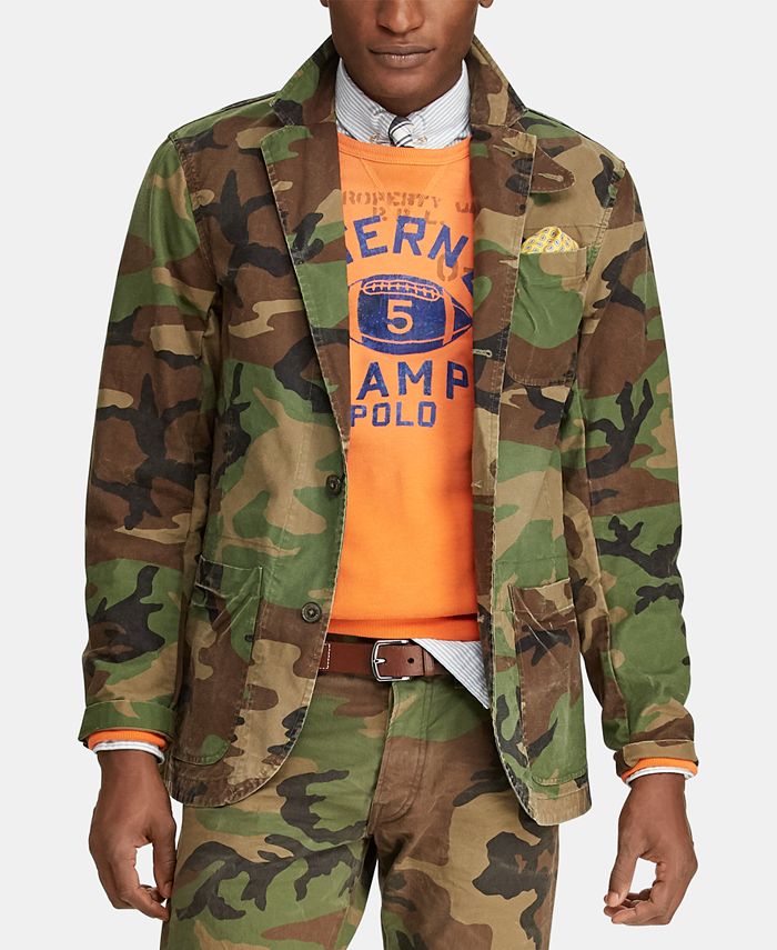 Polo Ralph Lauren Men's Camouflage Cotton Canvas Sport Coat & Reviews -  Coats & Jackets - Men - Macy's