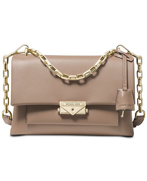 Michael Kors Cece Polished Leather Chain Small Shoulder Bag & Reviews ...