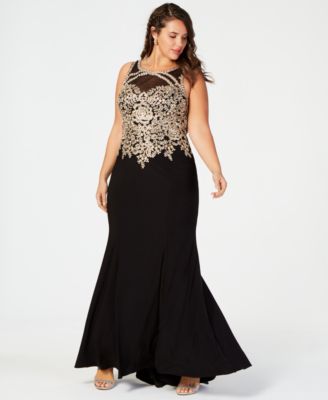 macys gold gown