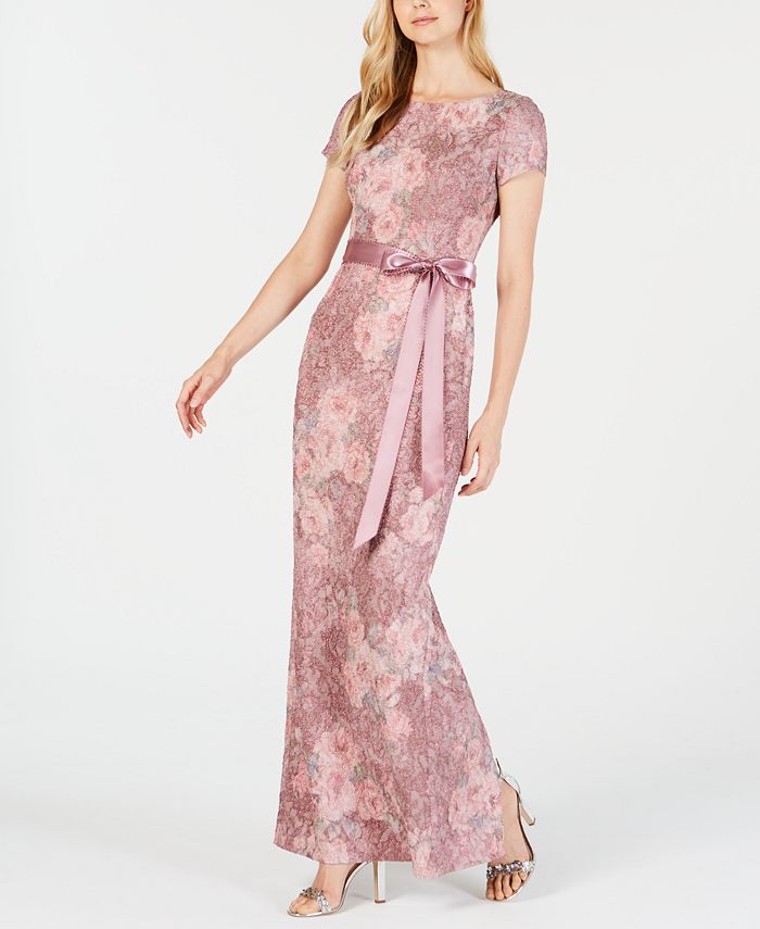 Adrianna papell on sale metallic textured gown