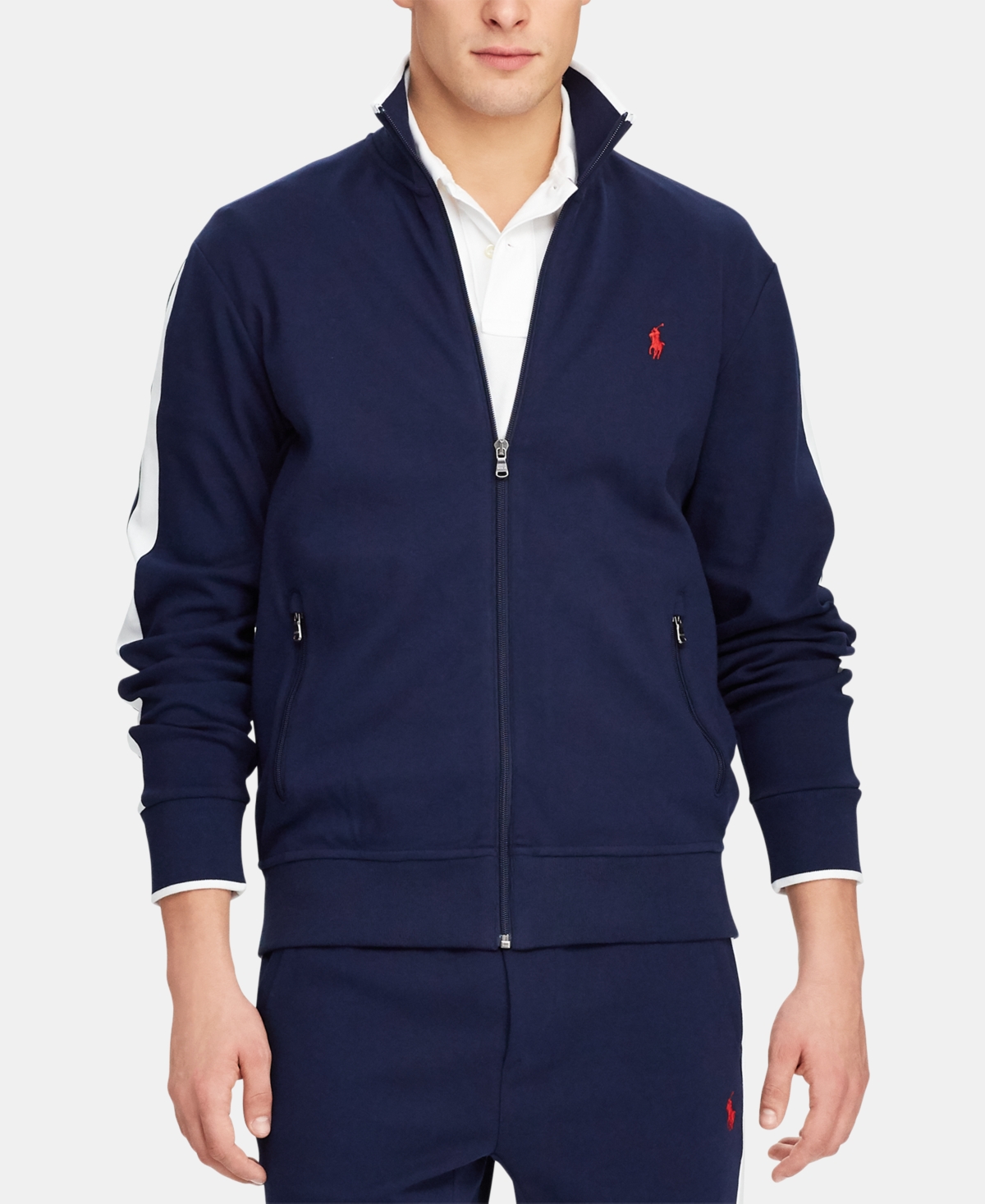 Shop Polo Ralph Lauren Men's Soft Cotton Track Jacket In Refined Navy