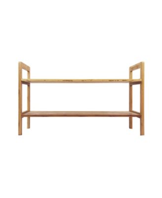 2-Tier Bamboo Shoe Rack