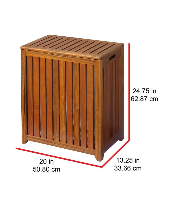 Oceanstar Solid Wood Spa Hamper Macy's