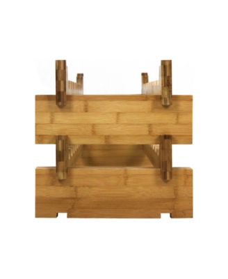 18-Bottle Stackable Bamboo Wine Rack