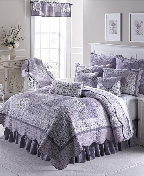 American Heritage Textiles Lavender Rose Cotton Quilt Collection