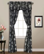 Black Floral Curtains Drapes Macy S