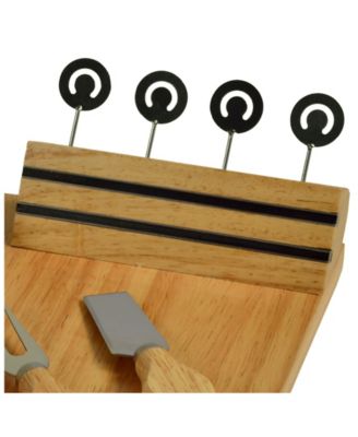 Windsor hardwood Cheese Board Set -Tools, Cheese Markers, Bowl