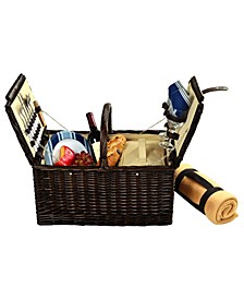 Surrey Willow Picnic Basket with Blanket - Service for 2