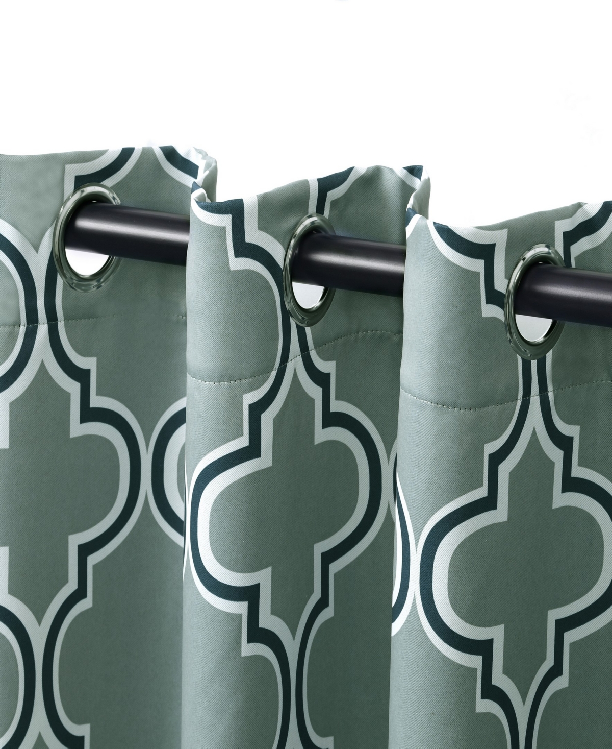 Superior Modern Bohemian Trellis Room Darkening 2-Piece Curtain Panels with Grommet Header Top, 52