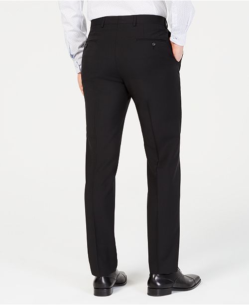 DKNY Men's Modern-Fit Stretch Black Solid Suit Separates & Reviews ...
