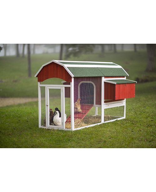 Large Red Barn Chicken Coop 467