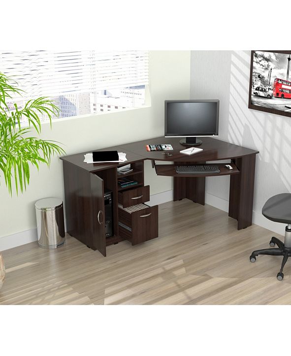 Inval America L-Shaped Corner Work Center & Reviews - Furniture - Macy&#39;s
