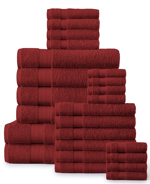 Casa Platino Economic Collection Soft Cotton 24 Piece Towel Set