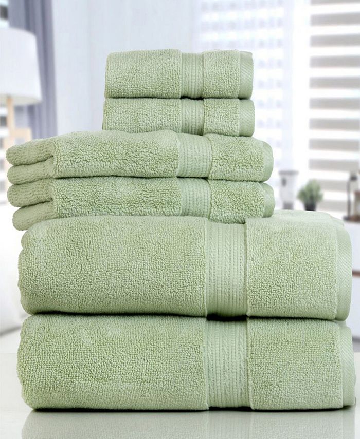 Aerosoft 100 Zero Twist Cotton Oversized 6 Piece Towel Set Macy's