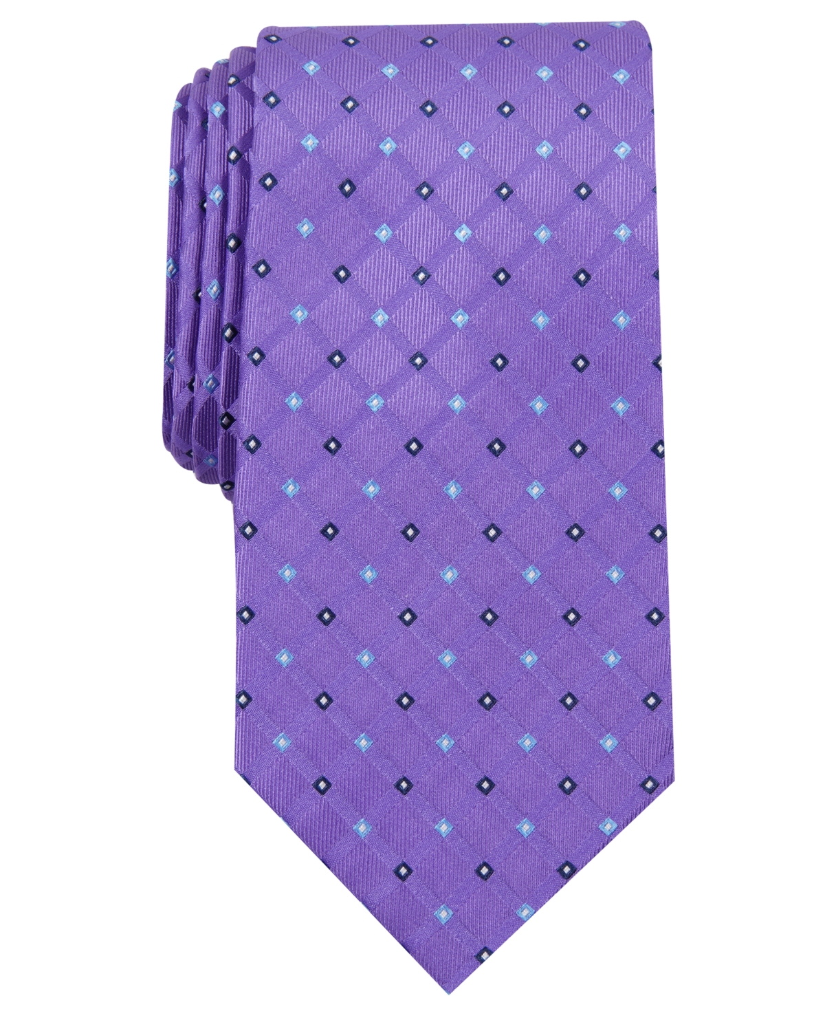 Men's Linked Neat Tie, Created for Macy's - Purple