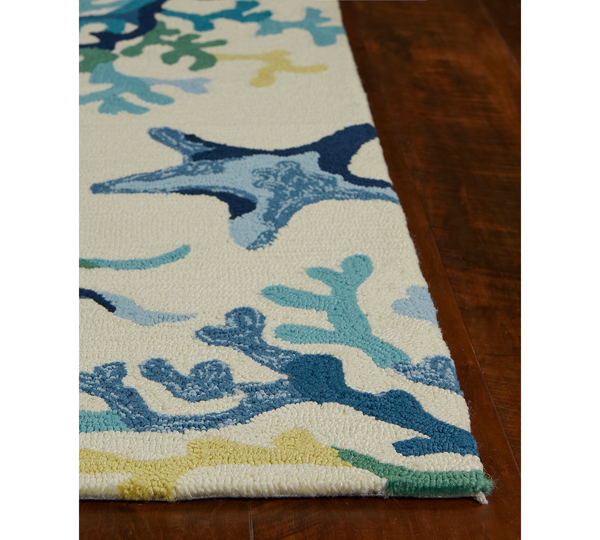 Kas Harbor Oceana 4244 Ivory/Blue Indoor/Outdoor Area Rug - 4244 Ivory/Blue