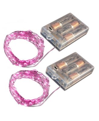 Lumabase Set of 2, 100 Mini String Lights with Timer