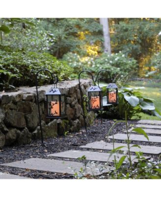 Lumabase Warm Black Vine Metal Lantern with LED Candle