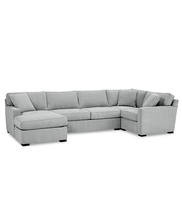 Furniture Radley 4Pc. Fabric Chaise Sectional Sofa with Corner Piece
