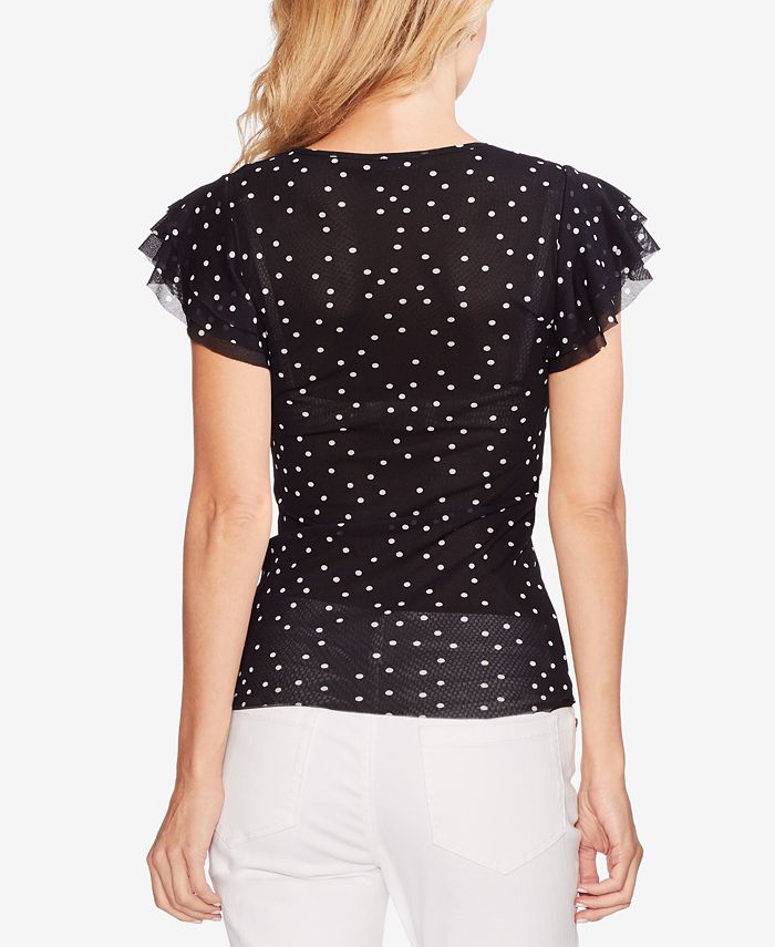 Vince Camuto Ruffled V-Neck Top - Macy's