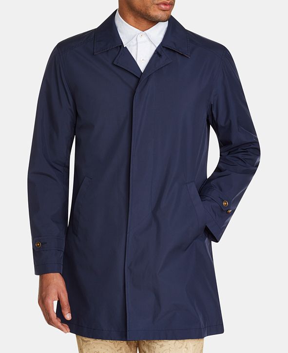 Tallia Men's Slim Fit Solid Packable Trench Coat & Reviews - Coats ...