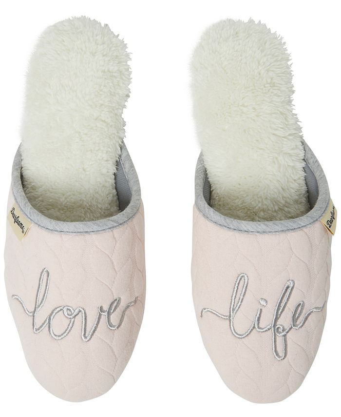 Dearfoams Women s Cable Quilt Novelty Scuff Slippers Online Only