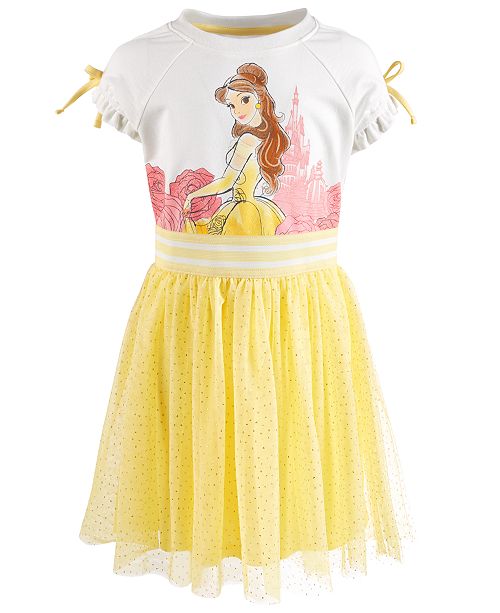 Disney Toddler Girls Belle Glitter Mesh Dress Reviews All Girls
