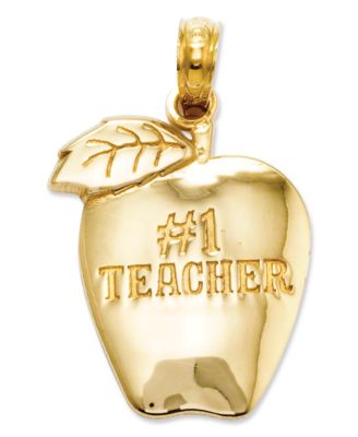 Gold Open Book Charm - Book Pendant Jewelry - Gift for Teacher Student  Librarian