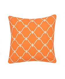 Home Serendipity Orange Rope Decorative Pillow, 20" x 20"