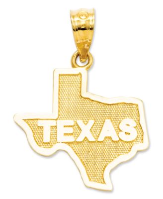 Macy's - 14k Gold Charm, State of Texas Charm