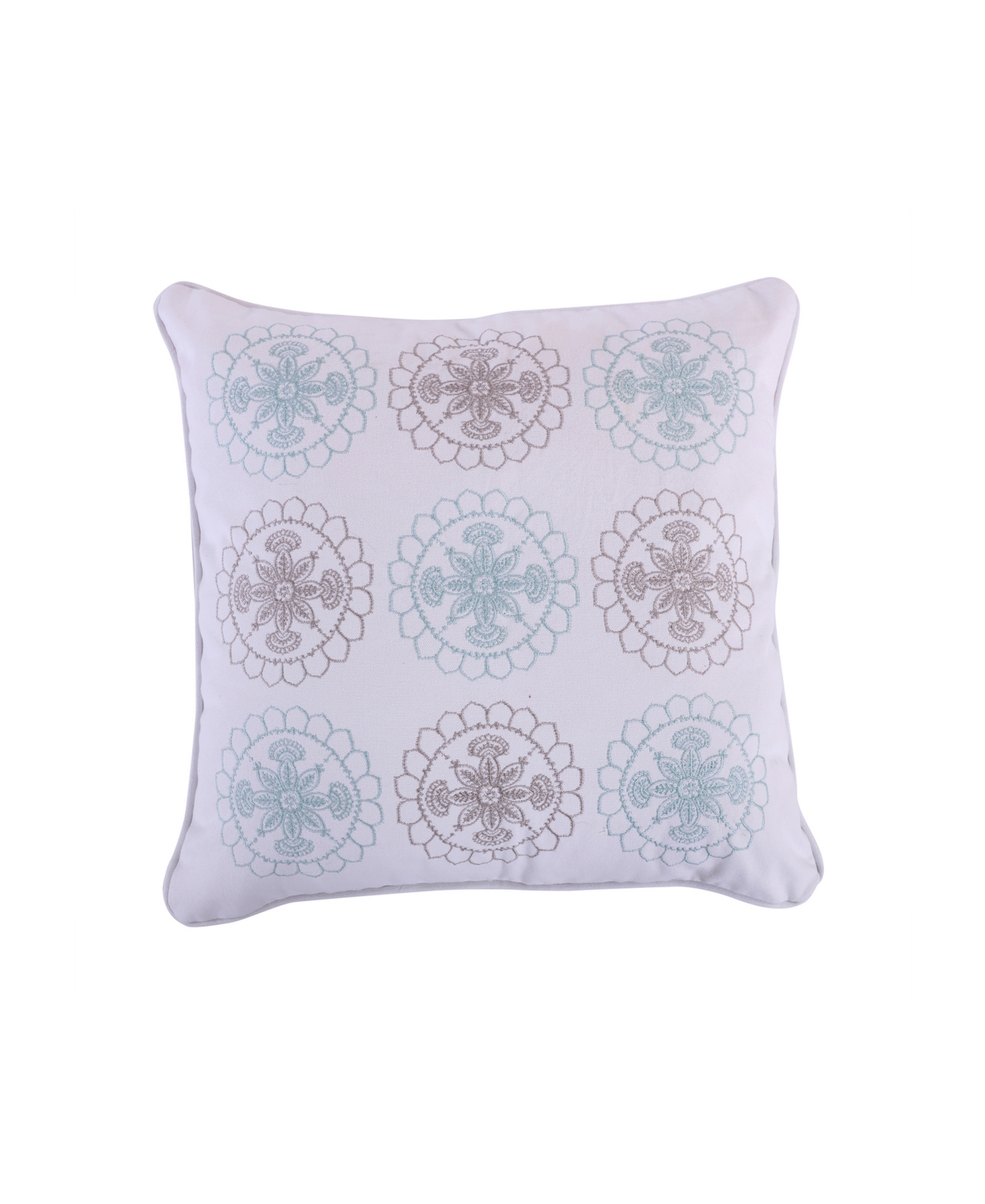 Levtex Spruce Medallion Decorative Pillow, 18" X 18" In Teal