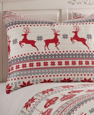 Silent Night Nordic Stripe 3-Pc. Quilt Set, King