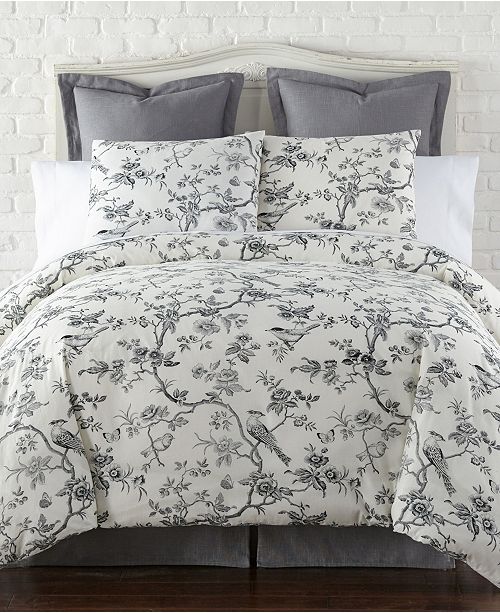 Levtex Home Black Toile Twin Duvet Cover Set Reviews Duvet