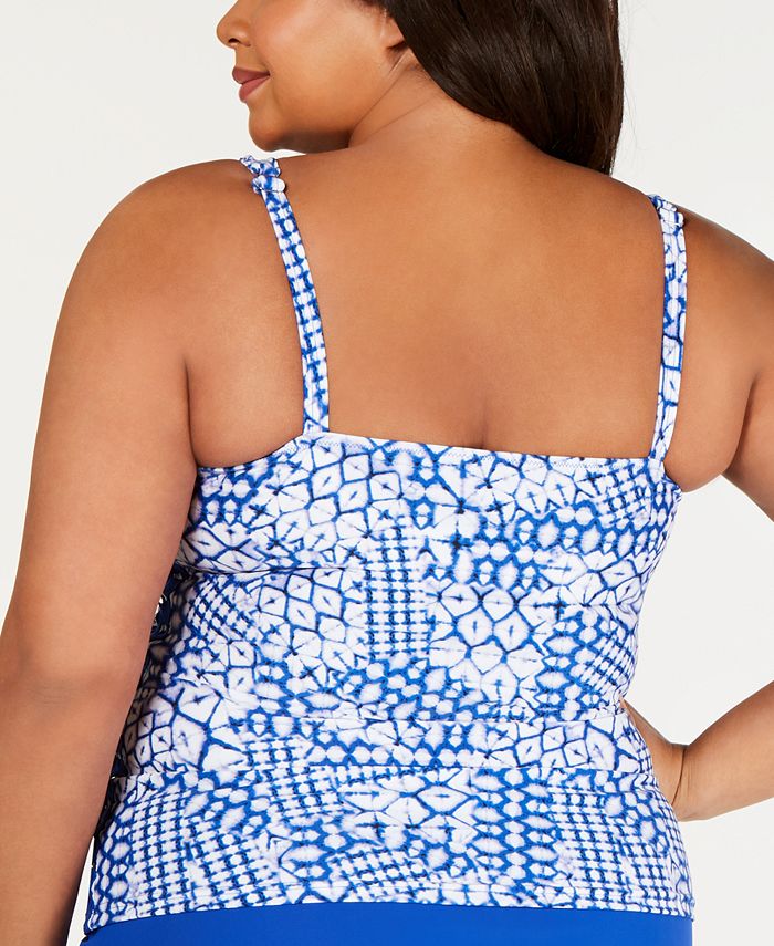 GOTTEX SPORT DNA Indigo 38 D-Cup Blouson Y-Back Tankini Top racerback