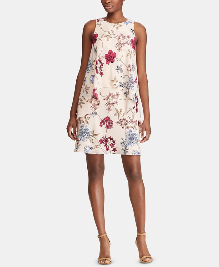 Ralph lauren floral print hotsell crepe dress