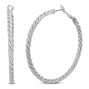 image of Steve Madden Rope Style Hoop Earring