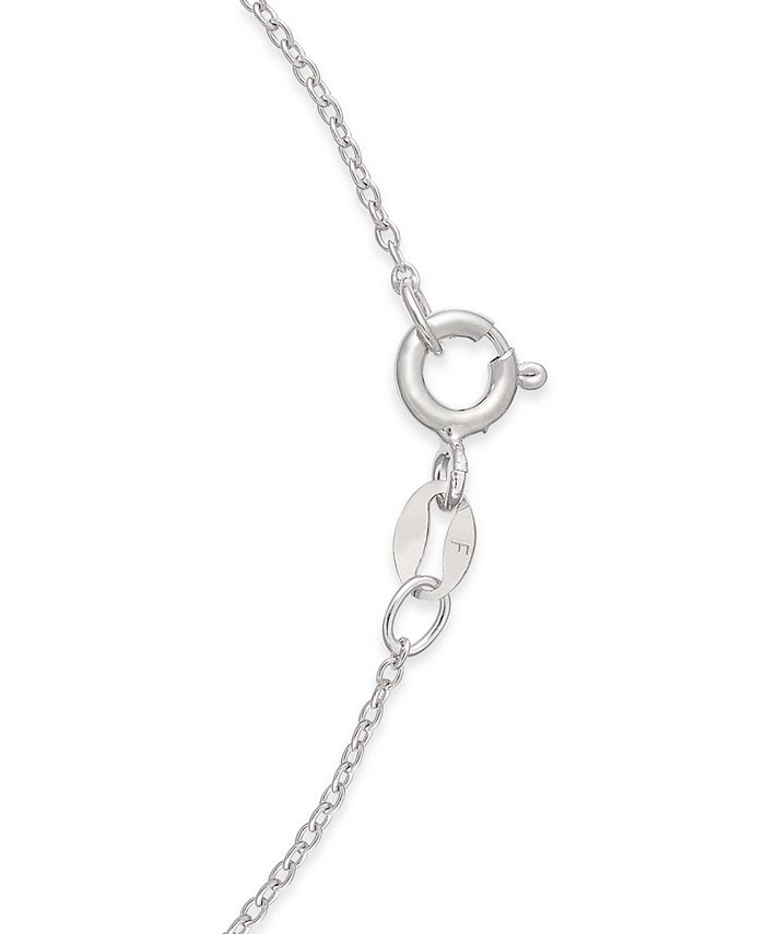 Macy's - Pink Cultured Freshwater Pearl (6 mm) & Mother-of-Pearl (19-1/2 mm) 18" Pendant Necklace in Sterling Silver