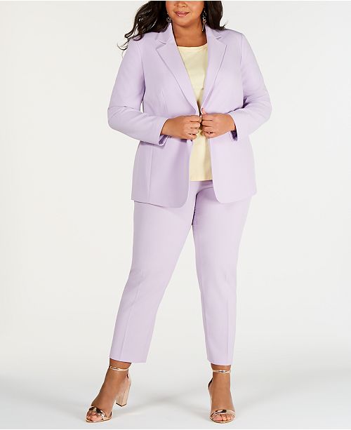 Bar Iii Plus Size One Button Jacket Bi Stretch Pants T Shirt