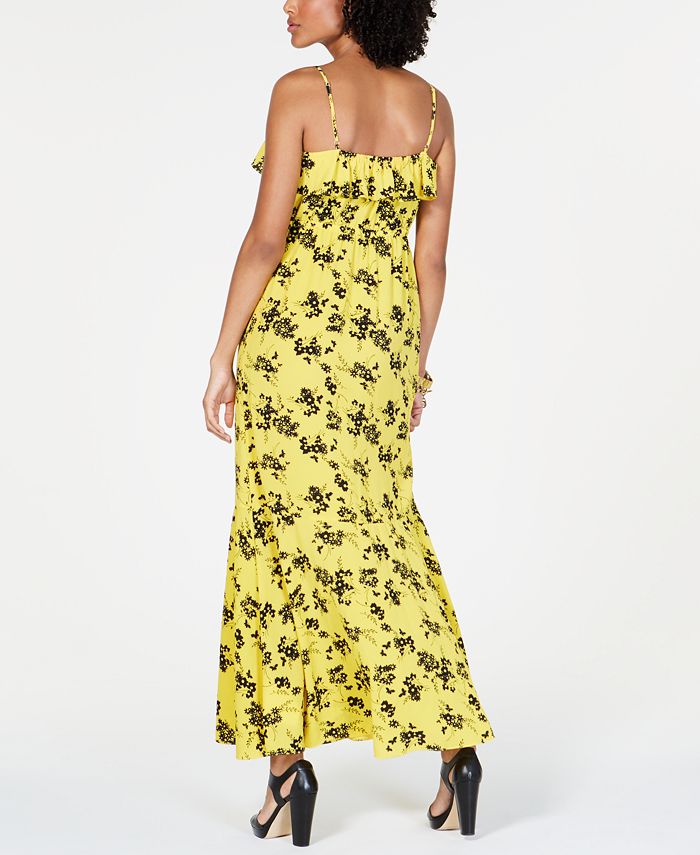 Michael Kors Petite Ruffled Floral-Print Dress - Macy's