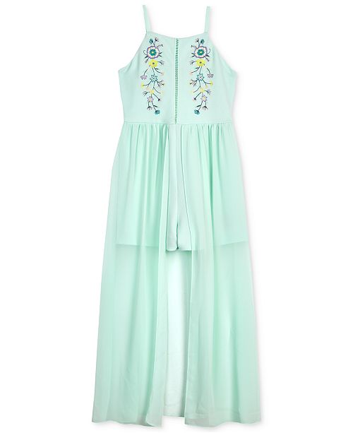 Bcx Big Girls Embroidered Walkthrough Romper Reviews All Girls Dresses Kids Macy S