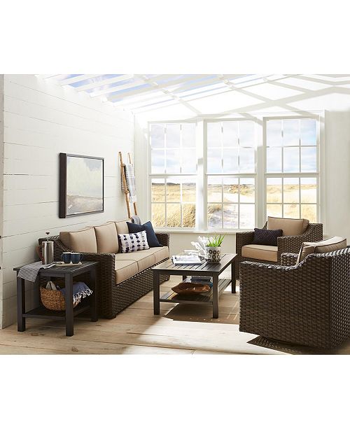 Camden Outdoor Aluminum 3 Pc Seating Set 2 Chairs 1 End Table Created For Macy S