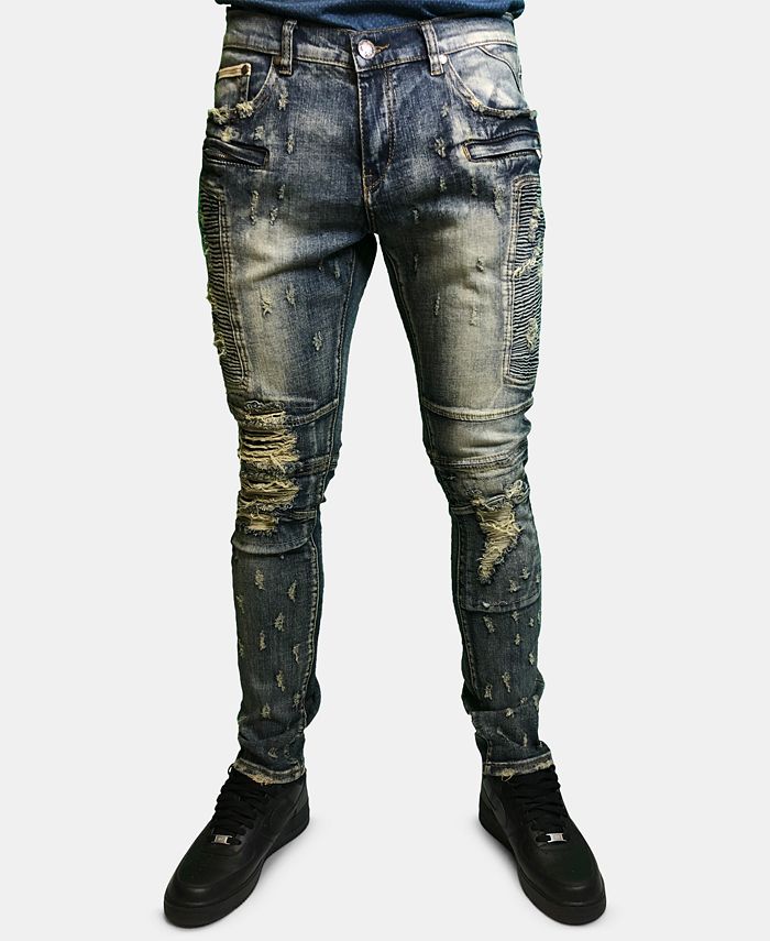 Heritage America Men's Ripped Bleached Jeans & Reviews - Jeans - Men ...