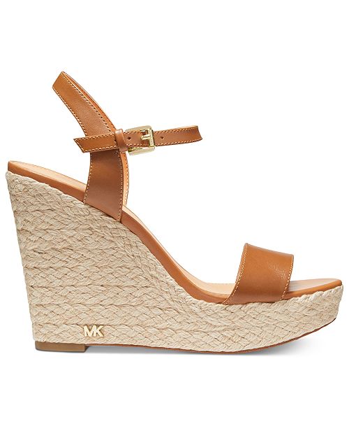 michael kors jill wedge white
