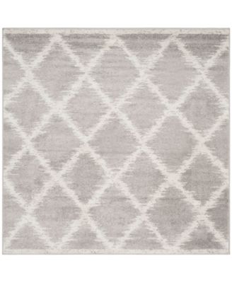 Adirondack Silver and Ivory 6' x 6' Square Area Rug