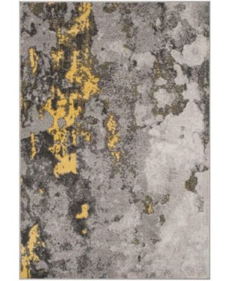 Adirondack 134 Gray and Yellow 5'1" x 7'6" Area Rug