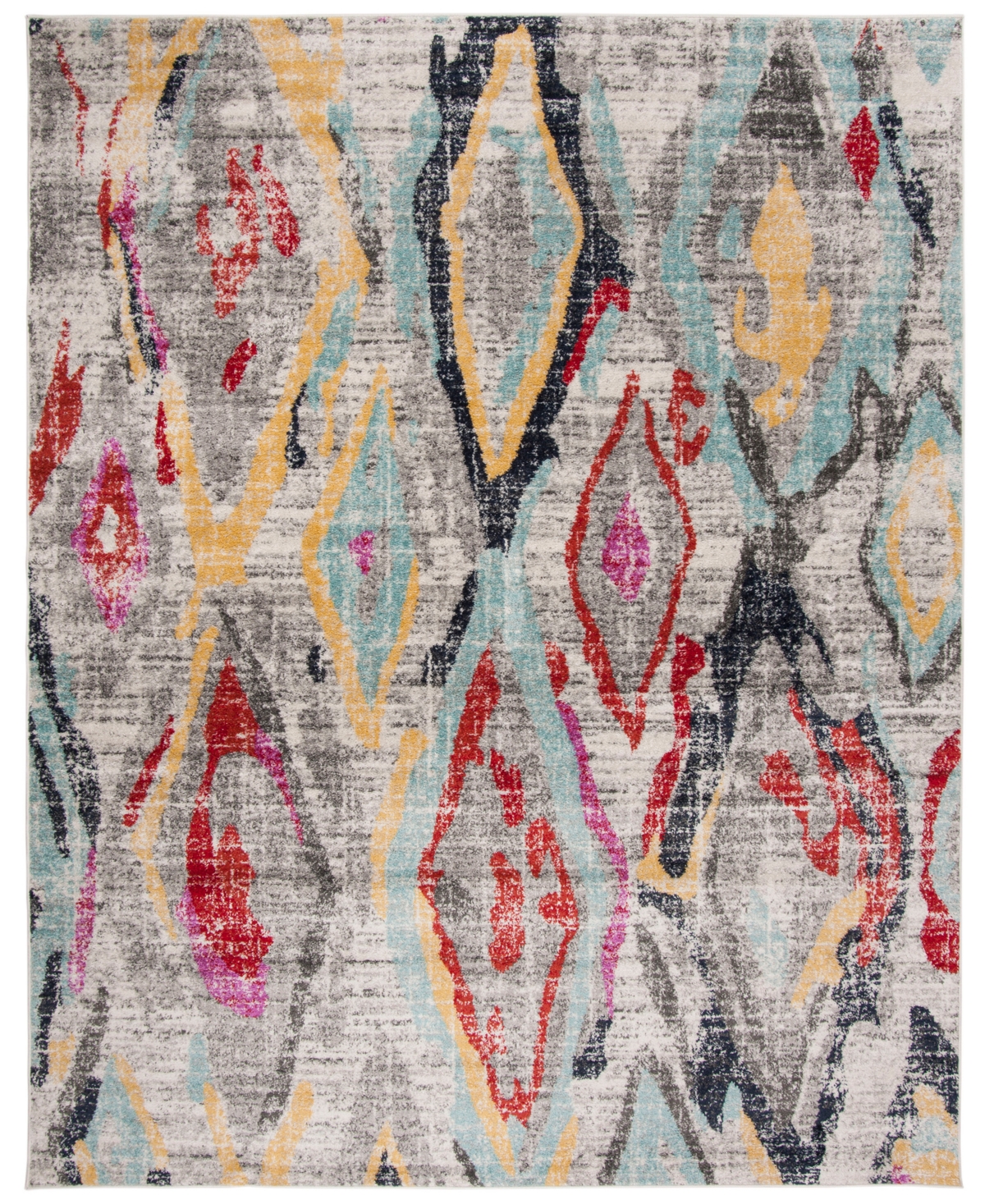 Safavieh Adirondack Light Gray and Red 8' x 10' Area Rug - Light Gray