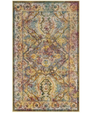 Safavieh Crystal Light Blue and Orange 3' x 5' Area Rug